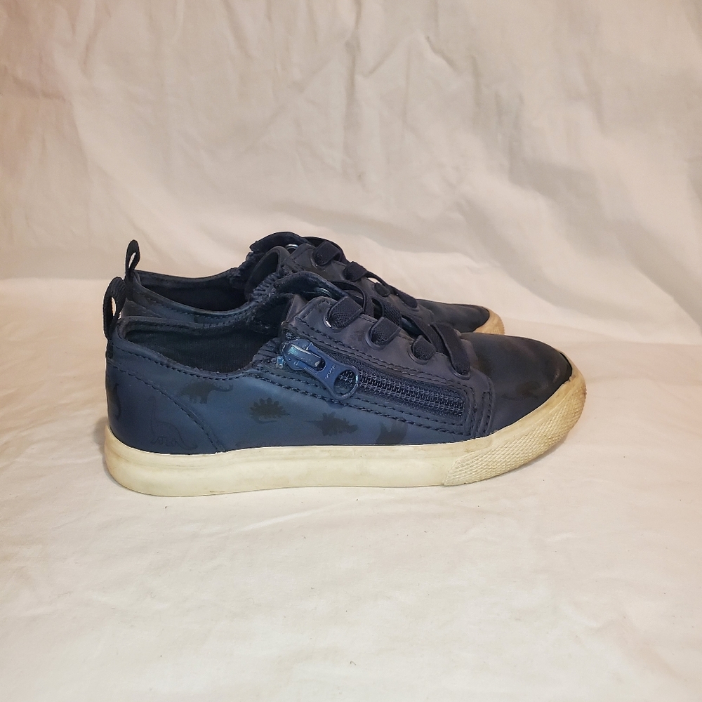 Cat & Jack toddler boys dinosaur slip on zipper sneaker size 6